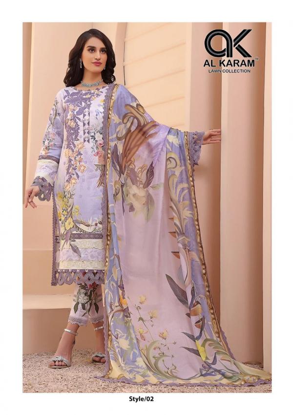 Al Karam Queens Court Cambric Cotton Dress Material Collection